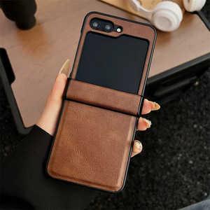Funda de Teléfono LZH Vintage Crazy Horse de Diseño de Lujo en Cuero PC Anti-Huellas con Protección Completa a Prueba de Golpes para <span class=keywords><strong>Z</strong></span> <span class=keywords><strong>Flip</strong></span> - Product Image 3
