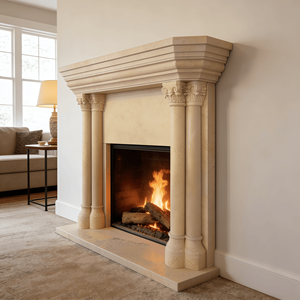 Marco de Chimenea de Mármol Natural Premium, Tallado a Mano, Repisa de Piedra Personalizada para Decoración del Hogar en la Sala de Estar - Product Image 2