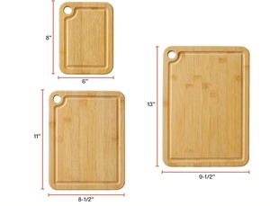 Juego <span class=keywords><strong>de</strong></span> 3 Tablas <span class=keywords><strong>de</strong></span> <span class=keywords><strong>Cortar</strong></span> <span class=keywords><strong>de</strong></span> Bambú Orgánico Ecológicas con Ranura <span class=keywords><strong>para</strong></span> Jugos, Tablas <span class=keywords><strong>de</strong></span> <span class=keywords><strong>Cortar</strong></span> Grandes <span class=keywords><strong>para</strong></span> Carne, Verduras y Frutas - Product Image 2