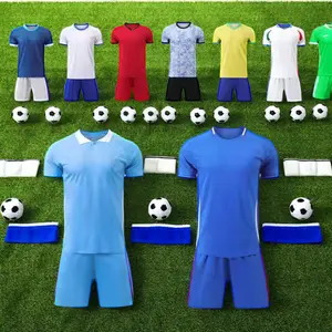Yüksek kaliteli özelleştirilebilir tay futbol forması kiti özel Logo futbol üniformaları şort Online satın süblimasyon formaları