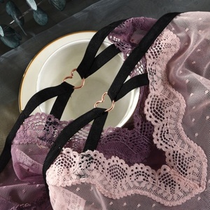Ventes en gros de sous-vêtements en dentelle pour femmes, lingerie sexy transparente, culottes pour femmes matures, culottes transparentes à pois, culottes élégantes et respirantes - Product Image 6