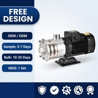 Pompa Booster Kontrol Tekanan Otomatis Cerdas Ultra Senyap 1HP, Debit 4m³/jam, Inlet DN32, Outlet DN25, Opsional 220V / 380V