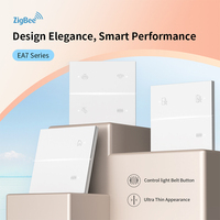 Villa de style luxe maison boutons sans fil Zigbee interrupteur intelligent panneau en plastique interrupteur d'éclairage mural standard ue avec commande vocale APP