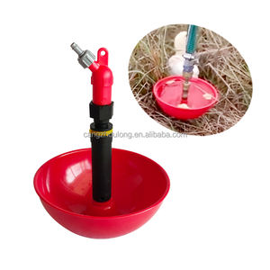 ZZ LM72 Fontaine automatique pour volaille (2 <span class=keywords><strong>pintes</strong></span>) Bol d'abreuvoir en plastique robuste avec fixation de tuyau pour gibier à plumes canard poussin poulet de chair - Product Image 1