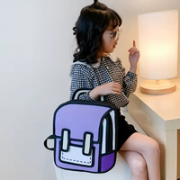 Çocuk Okul Çantası Karikatür Sevimli Sırt Çantası Erkek Kız Eğitim Sınıfı Çantası Özel Logo Su Geçirmez Açık Hava Polyester