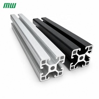 Profilé d'extrusion en aluminium industriel à rainures en T 6061, cadre en aluminium anodisé pour structure de machine