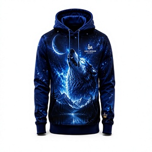 Sweat-shirt à capuche pour homme Long Miesion, bleu, sublimation, coupe classique, décontracté, hiver, tricoté, 100% coton, doublé, respirant - Product Image 4