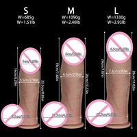 Dildo en silicone super épais à tête large pour la masturbation féminine, jouet sexuel pour adultes, dildo long et épais couleur chair