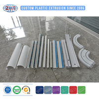 Profilé d'extrusion plastique personnalisé PVC/ABS/PP/PE pour rail de rideau de plafond et système de guidage à rouleaux