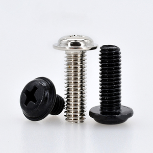 Tornillo de arandela de cabeza plana redonda Chapado en negro galvanizado de acero al carbono Pwm con rosca de Teet de máquina de tornillo pequeño electrónico <span class=keywords><strong>Meson</strong></span> - Product Image 3