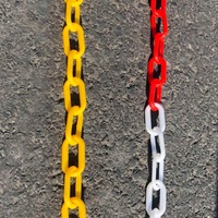 Chaîne en plastique coloré pour barrière de sécurité sur les routes, 700mm, 6Mm, 8Mm, 2 pièces