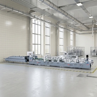 Plieuse-colleuse automatique électrique haute vitesse JY-650SG/850SG/1100SG pour boîtes en carton, avec application d'adhésif par pulvérisation, pour boîtes pré-pliées à 3 volets et sacs de 135 pré-plis