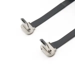 FFC สายริบบิ้นแบบบางแบน FPV ไมโคร USB,FPC สายเคเบิลไมโคร USB มุม90<span class=keywords><strong>องศา</strong></span>ไปยัง USB Type-C 90 UP สำหรับซิงค์และชาร์จ - Product Image 1