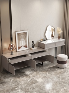 Coiffeuse pliante moderne <span class=keywords><strong>avec</strong></span> miroir, meuble de luxe, Table <span class=keywords><strong>Console</strong></span> et <span class=keywords><strong>tabouret</strong></span>, coiffeuse pour chambre à coucher - Product Image 6
