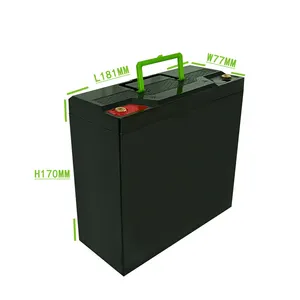 Batterie lithium lifepo4, rechargeable, 12 v, 18/20/30 ah, lithium, inouveaux accumulateurs, pour éclairage solaire, étanche