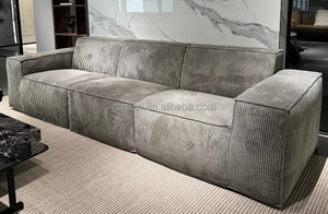 أريكة مضغوطة بالتفريغ لشخصين أو ثلاثة أشخاص معبأة في صندوق، طقم فاخر لغرفة المعيشة، أريكة معيارية من الفوم والقطيفة المضلعة - Product Image 5