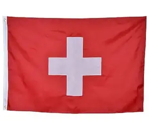 Spedizione veloce nuova bandiera svizzera svizzera 3x5 FT bandiera stampata in poliestere