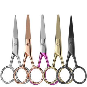 Mini Forbici per sopracciglia di bellezza in acciaio inox per il naso e ricami per il trucco nero Mini forbici per barba - Product Image 1