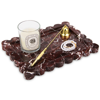 Plateau en marbre haut de gamme pour les équipements de salle de bain et l'organisation de bijoux Décoration intérieure moderne