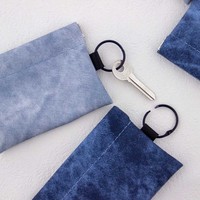 Nouvelle pochette portable tendance, petite pochette à offrir, porte-cartes, porte-monnaie avec porte-clés, pochette de maquillage en denim, pochette cosmétique, logo personnalisé