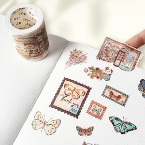 Washi Tape <b>Sticker</b> Set 3 Rolls Decorative Butterfly & Wing Washi <b>Sticker</b> Tape, Vintage Adhesive Tape for Journaling, DIY <b>Crafts</b> - Product Image 3