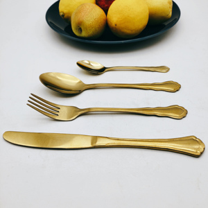 <span class=keywords><strong>Cubiertos</strong></span> Allahome LFGB de Fábrica con Certificación BSCI, <span class=keywords><strong>Cubiertos</strong></span> de Cobre, Juego de <span class=keywords><strong>Cubiertos</strong></span> de Acero Inoxidable Dorado Vintage - Product Image 4