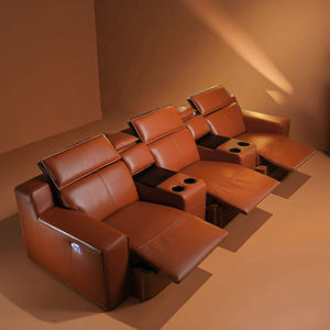 مقاعد أريكة سينما فاخرة مخصصة متعددة الوظائف ، مقاعد مسرح منزلي مستلق بقوة للفنادق مع مسند رأس كهربائي وترفيه - Product Image 1