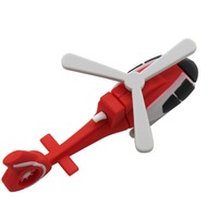 Clé USB 3.0 en silicone souple en forme d'hélicoptère, d'avion ou d'avion, durable