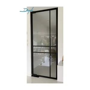 Portas francesas de alumínio do interior personalizado, transparente ou congelado porta de vidro