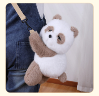 Vente chaude belle répétition mignonne parlant jouets en peluche sac électrique panda en peluche avec biberon