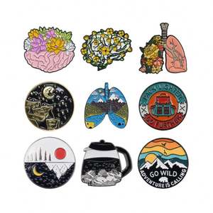 หมุดป้ายเคลือบสีดำแบบ DIY กระพริบแบบไม่ต่ำสุดขวดป้ายเคลือบนุ่มสีดำบรรจุภัณฑ์ป้ายเข็มทางการแพทย์พร้อมบัตรสำรอง - Product Image 2