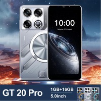 Téléphones mobiles GT20 Pro version mondiale, smartphone 5 pouces, 4G, batterie 1500 mAh, téléphones portables, 1 Go de RAM, 16 Go de ROM, déverrouillage facial, smartphone intelligent