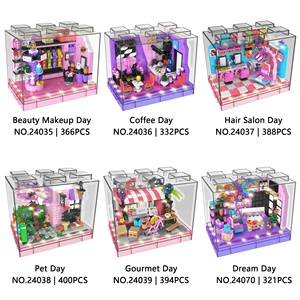 Moule <span class=keywords><strong>King</strong></span> 24035 - 24040 Dream Gourmet Beauty Makeup Day Creative MOC Model Pretend Toy Assembler Building Block Set Plastic Toy - Product Image 6