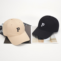 Gorra de Béisbol Ajustable de Algodón, 6 Paneles, Estructurada, de Alta Calidad, con Logotipo Bordado en 3D, Diseño de Letras, Visera Curva