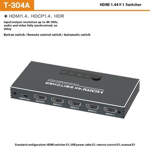 HD 8k cho <span class=keywords><strong>HDMI</strong></span> 4-in-1 ra Switcher và <span class=keywords><strong>Selector</strong></span> kim loại âm thanh & <span class=keywords><strong>video</strong></span> phụ kiện - Product Image 6