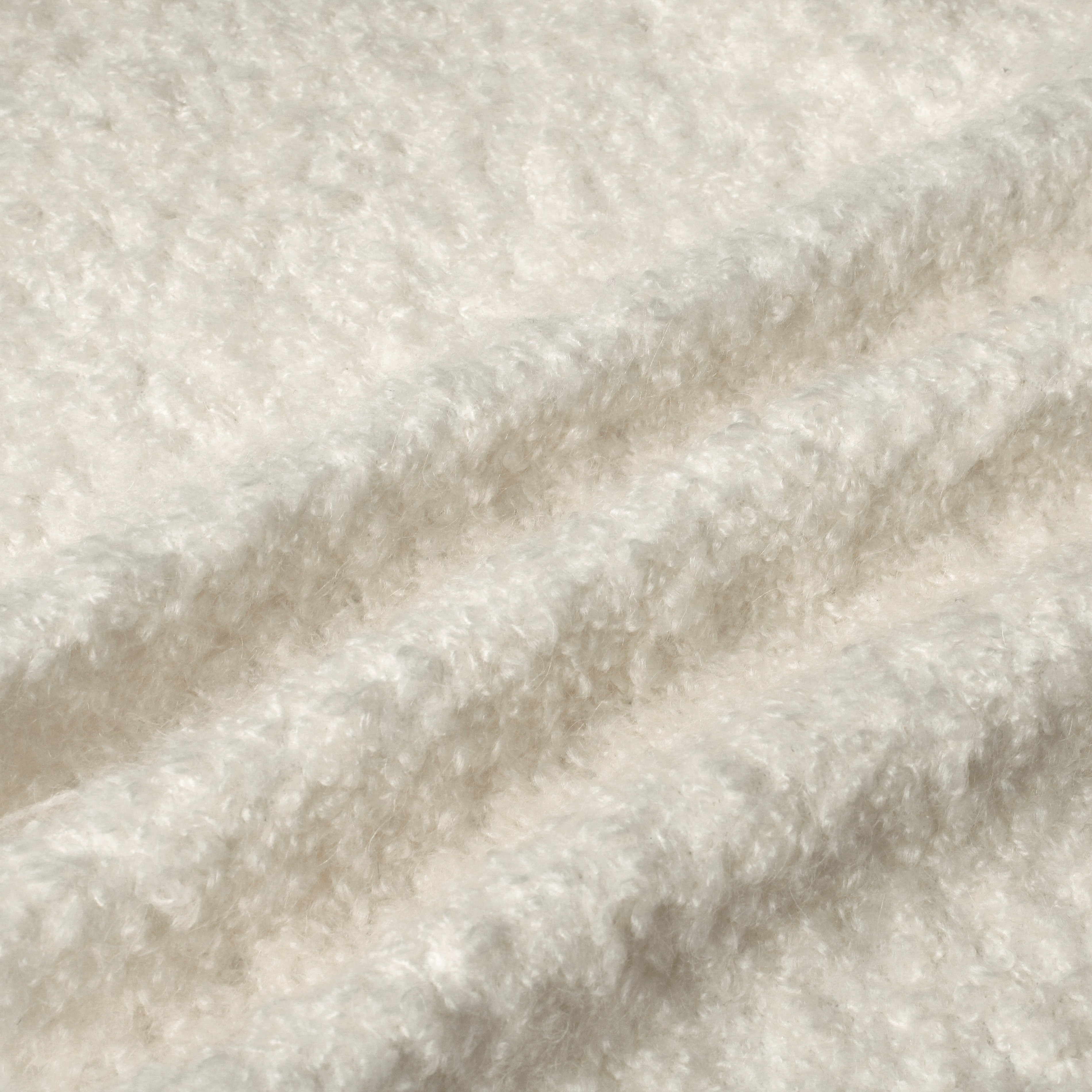 26FW Hot Style New Italian Similar Fashion Wholesale Jacket Pure White Boucle Cashmere Mohair Wool Fabric for Suit Coat Trousers