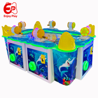 Table de jeu d'arcade de pêche à monnayeur en métal pour enfants, 55 pouces HD, 6 joueurs, avec langues anglaise et espagnole