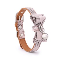 Collier élégant en polyester uni personnalisé pour chat avec nœud papillon en rubans, sangle réglable pour petit chien, idéal pour les fêtes et toutes les saisons