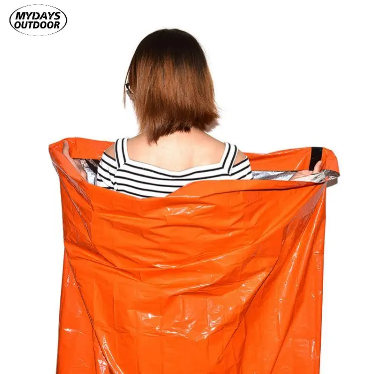 Mydays saco de dormir de emergência portátil para uso ao ar livre, saco de dormir de alta qualidade à prova de vento e água à prova d'água