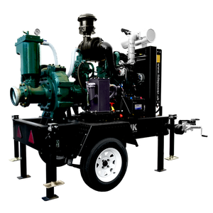 Bomba de Agua Diésel de Servicio Pesado Montada en Remolque, Unidad de Bombeo Autocebante para Drenaje Minero y Riego Agrícola - Product Image 4