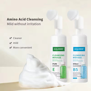 Nettoyant <span class=keywords><strong>Visage</strong></span> Moussant Hydratant Végétalien Bio à l'Acide Aminé pour le Démaquillage en Profondeur avec <span class=keywords><strong>Brosse</strong></span> – Marque Blanche - Product Image 5