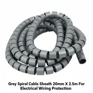 Gaine de câble spirale grise 20 mm x 2,5 m pour la protection des câblages électriques - Product Image 2