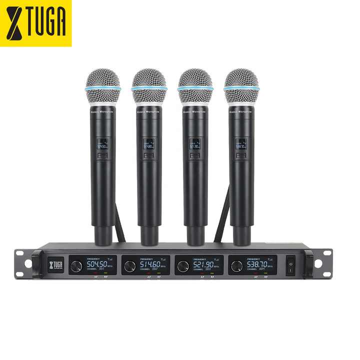 美品】XTUGA A400 4チャンネル UHF ワイヤレスマイクシステム（美品 