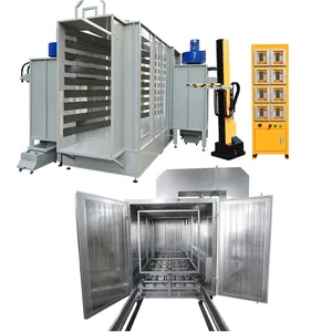 Aluminium profile manual powder coating line processing spray painting plant