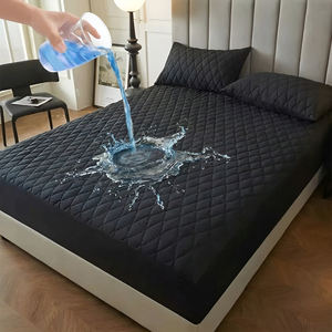 Protège-Matelas Imperméable et Respirant Matelassé avec Jupe de Lit, Nappe Pliable, Couleurs Noir, Blanc, Gris – Vente en Gros - Product Image 1