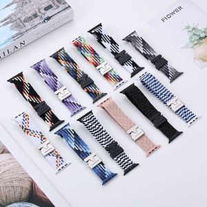 <span class=keywords><strong>Bracelet</strong></span> tissé en tissu élastique en nylon respirant à boucle en titane pour <span class=keywords><strong>Apple</strong></span> <span class=keywords><strong>Watch</strong></span> 10 <span class=keywords><strong>Bracelet</strong></span> élastique <span class=keywords><strong>tressé</strong></span> de 42mm et 46mm pour IWatch 9 8 - Product Image 2