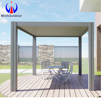 Pergola bioclimatique en aluminium de qualité commerciale avec toit à lames orientables robustes pour terrasse de piscine et zone de villégiature