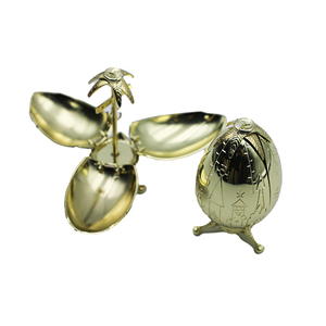 Custom Good Quality Metallic Story Game Film Morie Fiction Prop Metal Craft Ornament Spinning Rotating Sand Glass Sand Clock - Product Image 4