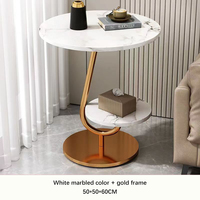 Mini petite table d'appoint de maison | Table basse de salon à cadre en fer simple | Table d'appoint de canapé mobile solide et durable