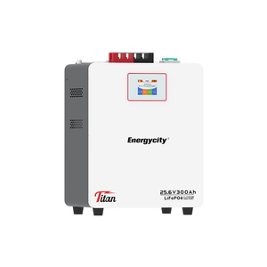 300Ah แบตเตอรี่จัดเก็บพลังงานแบบกริดติดผนังที่สามารถวางซ้อนกันได้25.6V สมาร์ท BMS ใช้ในบ้านเอาต์พุต0-5kWh 10kWh IP21 - Product Image 2